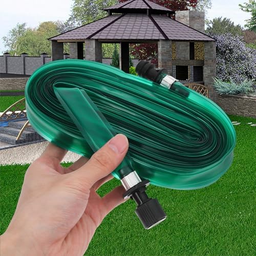 GALPADA Flat Soaker Sprinkler Hose 15m Pvc Garden Watering Hose with Perforations for Farm Irrigation and Yard Cooling - Image 4