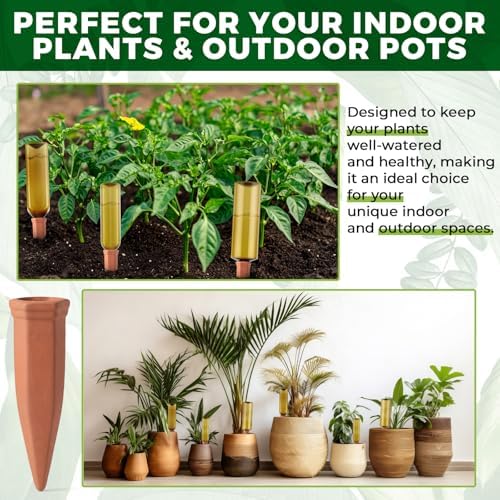 12 Pcs 25oz 34oz Plant Watering Devices Terracotta Spikes - Image 7
