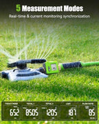 RAINPOINT Bluetooth Smart Water Flow Meter, Brass Fittings, 180° Flip LCD Screen, APP Monitor Water Usage & Flow Rate, Gallon/Liter Measure for Garden, RV, Sprinklers & Hose Nozzles,Green - Image 6