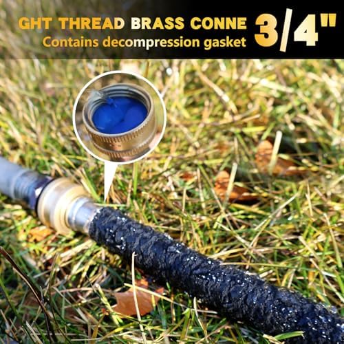 Hopegiver 5/8’’ Soaker Hose 10 ft 3-Pack with Solid Brass Fitting - Image 3