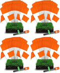 Fluorescent Orange Yard Marking Flags - 4x5x15 Inch Marker Flags - 200 Pack - Markers For Lawn, Irrigation, Landscaping, Survey & Sprinkler Head Marking by ACESupply