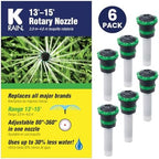 K Rain 80°-360° Adjustable Rotary Nozzle 13'-15', 6 Pack - Image 2