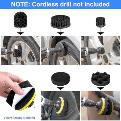 43Pcs Car Wash Kit with Foam Gun, Complete Car Detailing Brush Kit - Image 5