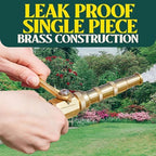 Haus & Garten Heavy-Duty 3/4" Brass Garden Hose Shut Off Valve - Garden Hose Connector, Water Shutoff, Gardening Hose Nozzle Valve, Outdoor 3/4 Inch GHT Brass Shut Off Valve Attachment (2-Pack) - Image 3