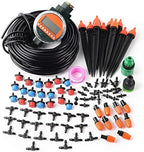 Home Garden Adjustable Automatic Drip Irrigation Misting Spraying Kit with Water Timer Vegetable Flowers Watering Equipment(15m kit) - Image 4