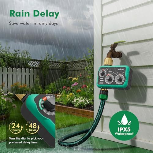 RESTMO 3-Dial Analog Sprinkler Timer, Mechnical Water Timer for Outdoor - Image 5