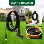 Garden Hose 100 FT Non-Expanding, Ultra-Lightweight, Kink-Resistant, Burst-Proof, Lead-Free & All-Weather Flexible High-Pressure Hose for Watering, Yard Work, Car Cleaning & Pet Bathing (100 FT) - Image 6