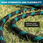 Garden Hose 50FT Non-Expandable Ultra Lightweight Water Hose & Super Flexible Hose with 10-Pattern Hose Nozzle High-Strength Special Cloth Cover with 3/4" Brass fitting for Lawn, Yard, Car Washing - Image 7