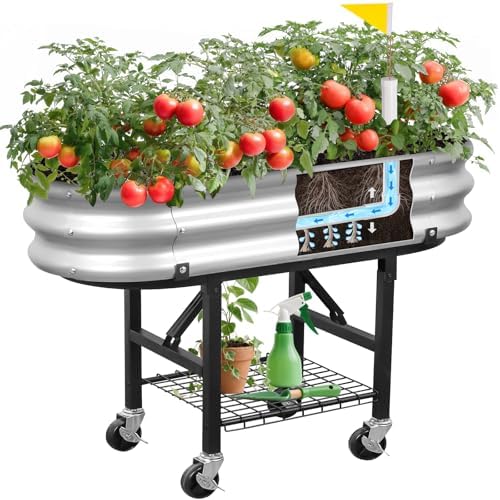 Self-Watering Raised Garden Bed Set with Heavy Duty Wheels - Image 2