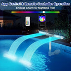 Pool Fountain for Inground and Above Pools: Adjustable Dual Sprayer Waterfall Sprinkler with 16 Color LED Lights for Cooling and Swimming Outdoor - Image 2