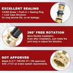 DOT Approved Male Straight Brass Union 1/2" Tube x 1/4" NPT, 10PCS - Image 4