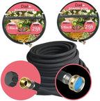 Daé 2Pack Rubber Soaker Hose, 5/8 inch, 25ft Garden Hose for Irrigation,Water-Saving up to 70%, Aluminium Connector Leak-Proof, Heavy-duty Hose, Watering for Trees,Lawns, Vegetables and Flowers. by Unknown