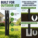 Retractable Garden Hose Reel Mounting Post with Adjustable Removable Hook - Image 4