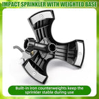 Reallnaive 3 Pcs Pulsating Sprinklers for Yard ABS Weighted Base - Image 3