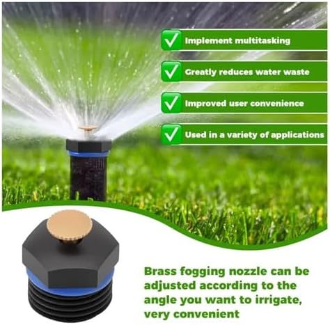 60pcs 360° Adjustable Misting Nozzle, 1/2" Micro Spray Heads for Garden Lawn Irrigation - Image 7