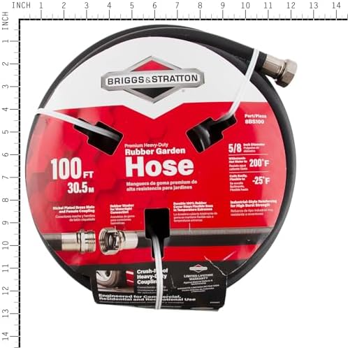 Briggs and Stratton 8BS100 100-Foot Premium Heavy-Duty Rubber Garden Hose - Image 3