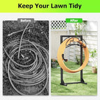 Garden Hose Holder, Super Stable Water Hose Holders Stand Holds 160-Feet Hose, Detachable Freestanding Hose Storage Hanger Rack for Outside Yard Lawn Farm, Black - Image 7