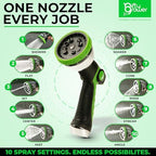 50 FT Garden Hose Stainless Steel Heavy Duty with Spray Nozzle, Lightweight and No-Kink Flexible Water Hose 50 FT with 3/4" Solid Brass Fittings, Metal Waterhose for Outside 50FT, Manguera para Jardin - Image 3