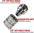 YAMATIC Stainless Steel Garden Hose Quick Connectors, 3/4" Thread (4 PACK) - Image 2
