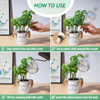 17 oz Up 2 Weeks Extra Large Plant Watering Globes, Self Watering Planter Insert Iridescent Self Watering Globes, Vacation Plant Watering Devices-Watering Bulbs for Outdoor Plants (Extra Large 4-Pack) - Image 5
