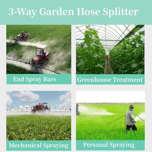 Mumusuki 3-Way Garden Hose Splitter, Agricultural Sprayer Control Shut Off Valve Water Splitter Hose Connector for Drip Irrigation Timers Garden Lawns Watering Separator Sets - Image 5