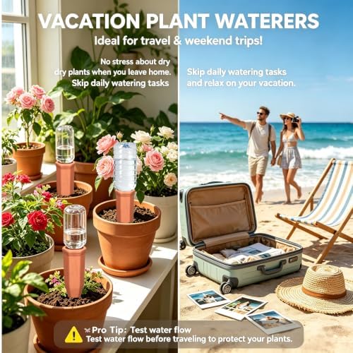 Terracotta Self‑Watering Spikes, Slow‑Release Plant Waterer Stakes, 8 Pack - Image 5