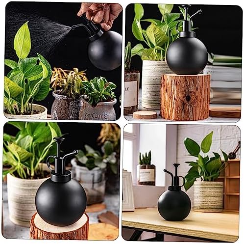 Xmas Stainless Steel Watering Can 500ml Black, Fine Spray for Plants - Image 4