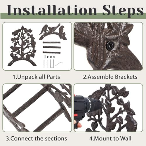 Garden Hose Holder Cast Iron Heavy Duty Wall Mounted Water Hose Holder - Image 5