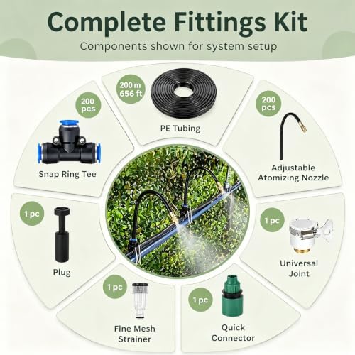 Adjustable Fence-Mounted Garden Drip Irrigation System Kits | Versatile, Quick-Connect, Easy Installation | Bendable Nozzles, 656ft Length, Customizable Water Output - Image 4