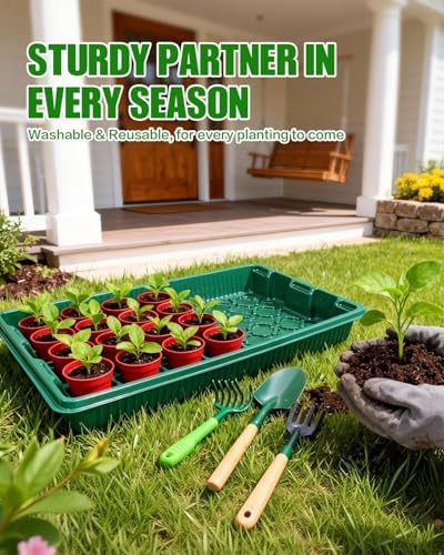 10 Pack 14.8"x9.6" Seed Starter Trays No Drain Holes for Microgreens - Image 6