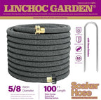 5/8 Inch 100FT Soaker Hose - High Flow Flexible Design for Expansive Landscapes | Durable & Eco-Sustainable Water Efficiency - Image 2