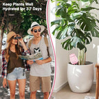 8 Pcs Plant Watering Globes Self Watering Planter Insert Plants Top Fill Water Device Plastic Water Bulbs Slow Release Terracotta for Plants, Pink - Image 4