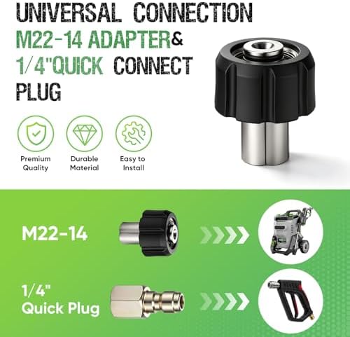 100FT Sewer Jetter Kit for Pressure Washer, 5800 PSI Slim Hose with Compact Connector for Easy Pipe Insertion, 1 Jet Nozzle, 2 Adapters, Compatible with Spray Guns, Ideal for Clogged Drains - Image 6