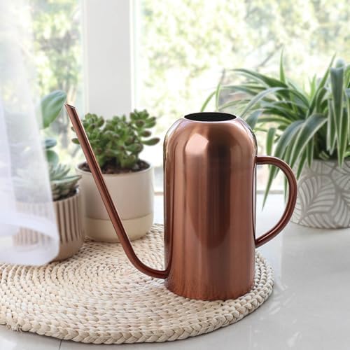Plant Watering Can, Small 023 Gallon Leak Proof Water Can for Plants with Long Spout,Lightweight Stainless Steel Modern Indoor Watering Cans for House Plants for Gardening Home Flower Outdoor - Image 4