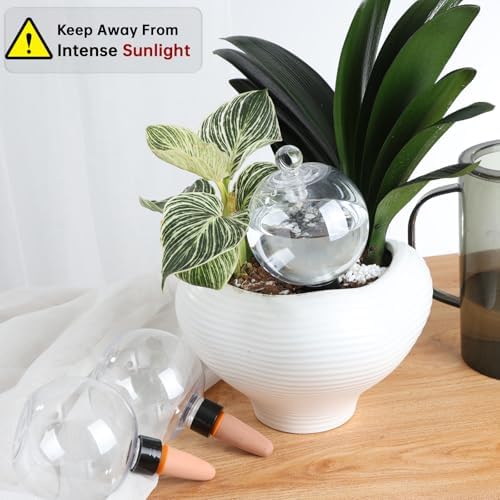 6 Pack Plant Watering Globes with Covers 17oz Self Watering Planter Insert, Plastic Water Bulbs, Indoor/Outdoor Plant Watering Devices for Automatic Drip Irrigation - Image 2