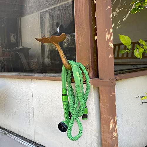Zeckos Garden Hose Holder Whale Tail 10.5 Inch Cast Iron Bronze - Image 4