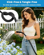 100 FT Garden Hose, Non-Expanding Water Hose, Ultra Flexible, Burst-Resistant, Kink-Free, High-Pressure Garden Hose for Easy All-Weather Use on Lawns, Gardens, and Outdoor Cleaning - Image 3