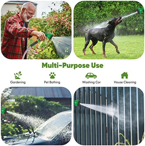 Unywarse Garden Hose 25FT Metal Water Hose with 10 Function Nozzle No-Kink - Image 5