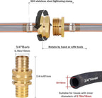 Brass Garden Hose Repair Connector Kit with Clamps & Gaskets - Image 2