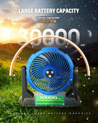 Ausic 9L Bucket Portable Misting Fan for Outdoors Patios, 30000mAh Rechargeable Battery Operated Camping Fan, 3 Strong Winds, 3 Large Spray Outlets, for Fishing/Travel/Garden Party/Golf/Tent/Office - Image 4