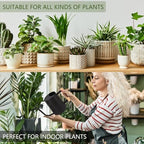 ZJchao Watering Can for Indoor Plants, 1000ML Retro Stainless Steel Plant Waterer with Long Spout for House Plants Bonsai Outdoor Garden Flower Decorative (Black) - Image 6