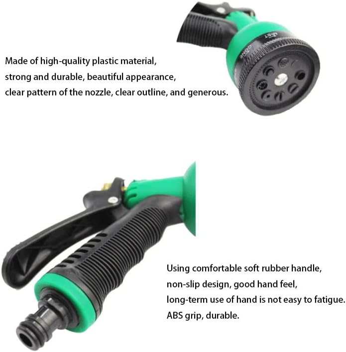 Garden Hose Nozzle Sprayer, Water Hose Spray Nozzles, Heavy Duty Garden Hose Nozzle with 8 Watering Patterns - Image 2