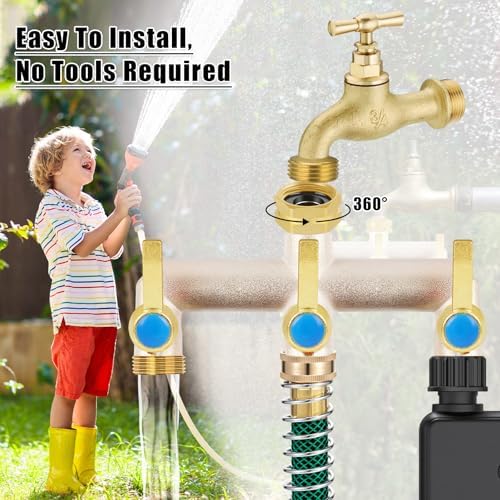 Upgraded Brass Garden Hose Splitter 3 Way Heavy Duty with Extension Handle - Image 7
