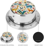 Mechanical Kitchen Timers for Cooking,Jungle Animal Pattern Printed 60 Minute Magnetic Countdown Timer,Cute Cooking Timers with Alarm,Stainless Steel Time Timer Manual No Batteries Required - Image 3