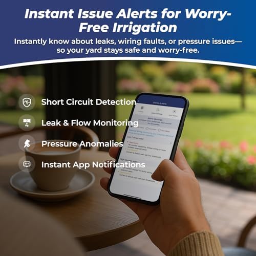 Outdoor Smart Sprinkler Controller 12 Zone, WiFi Automatic Irrigation Timer, Easy-Use App, Flexible Programs, Save Water via Rain, Wind&Freeze Skip, Quick Install, with Alexa - Image 5