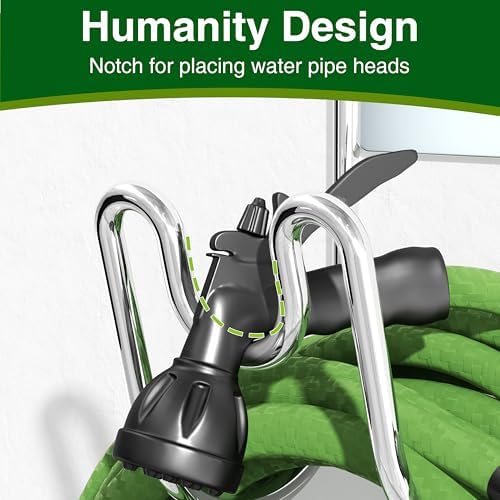 Stainless Steel Garden Hose Holder - Silver SS304 Water Hose Holder - Wall Mounted Hose Hanger Heavy Duty for Water Hose Extension Cords Vacuum Hose, Anti-Rust (2 Pack) - Image 3