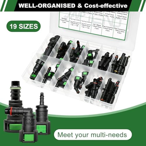 Fuel Line Repair Kit, 48pcs Fuel Line Quick Connect Assortment Kit - Image 6