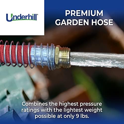 Underhill ProLine Featherweight Lightweight Garden Hose 50 ft, Heavy-Duty Anti-Kink, 200 psi WP, 800 psi BP, H75-075PRO-FW, ¾ Inch x 75 ft GHT, Red - Image 4