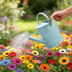 6.5L Light Blue Galvanized Steel Watering Can - Rust-Resistant Rust-Proof Metal Pot with Removable Long Spout & Ergonomic Movable Handle for Indoor Outdoor Plants, Garden Lawn Flowers - Image 7