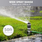 [2 Pack] RESTMO Gear Drive Sprinkler with Metal T-Spike Base,Gray - Image 3